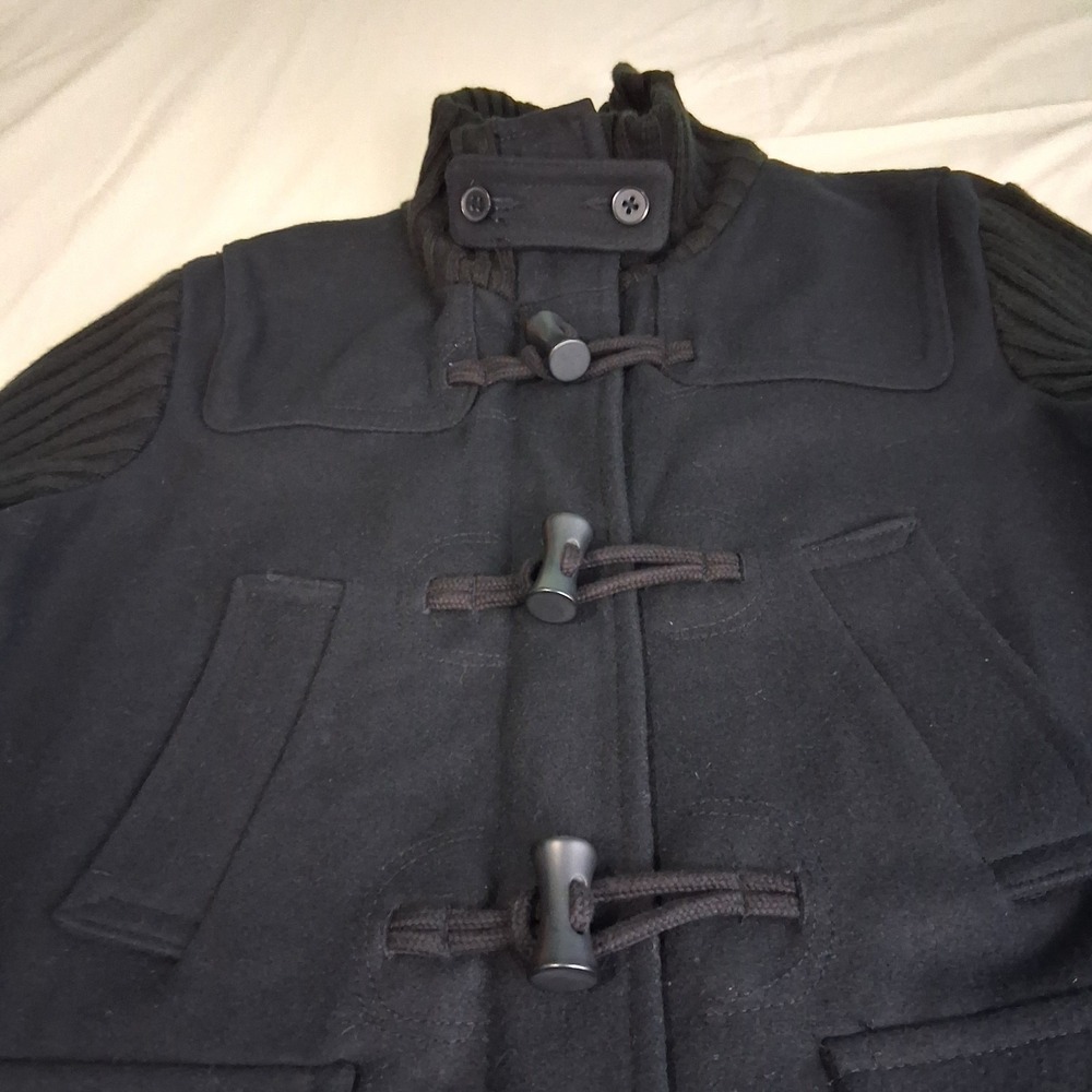 Gap Womans Size L Button Up Wool Blend Coat Jacket Pockets - Picture 2 of 13
